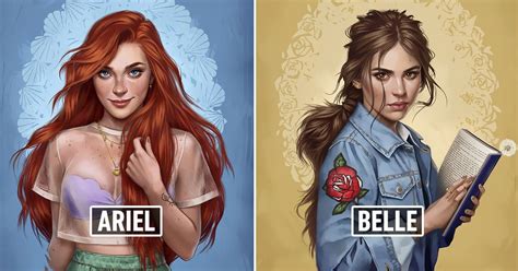 Disney Princesses As Modern Day Girls Living In 2017 Awesome Disney