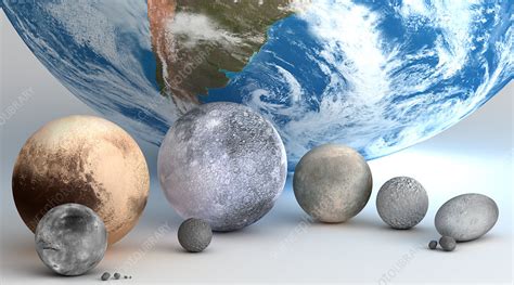 Dwarf Planets And Moons Compared Stock Image C Science Photo Library