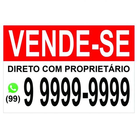 Placa De Vende Se 30x40 Vinil étoiss Comunicação Visual