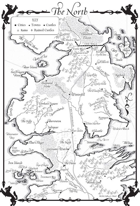 A Dance With Dragons Map Of The North A Wiki Of Ice And Fire
