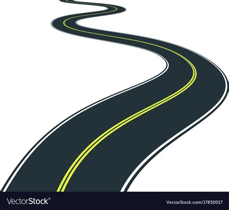 Isolated Road Curves Clip Art Royalty Free Vector Image