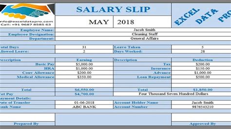 Online Salary Slip Format Planshon