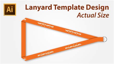 lanyard template design  adobe illustrator youtube
