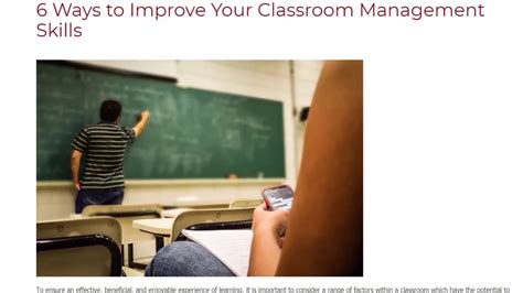 6 Ways To Improve Your Classroom Management Skills Ittt Tefl Blog