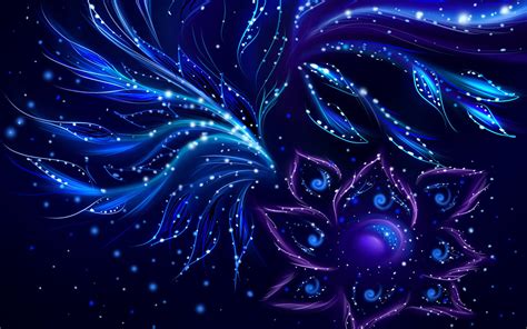 Blue Swirls And Flowers