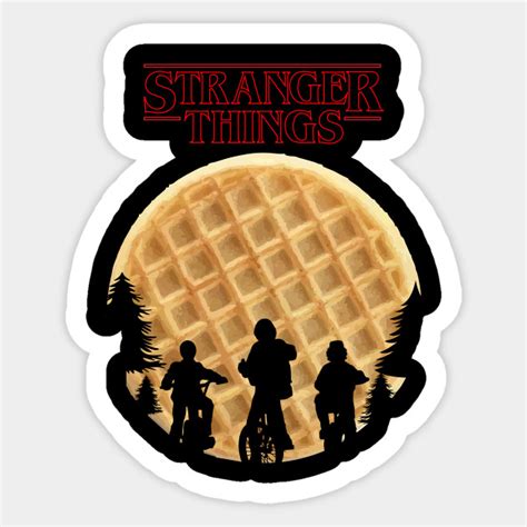 Stranger Things Waffle Friends Dont Lie Sticker Teepublic