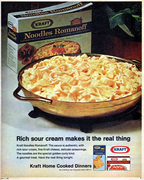 Kraft Noodles Romanoff (1968) : vintageads