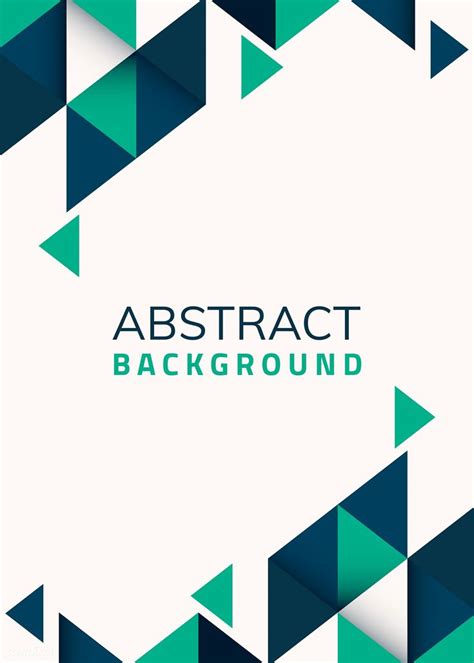 Abstract Blue And Green Geometric Background Vector Free Image By