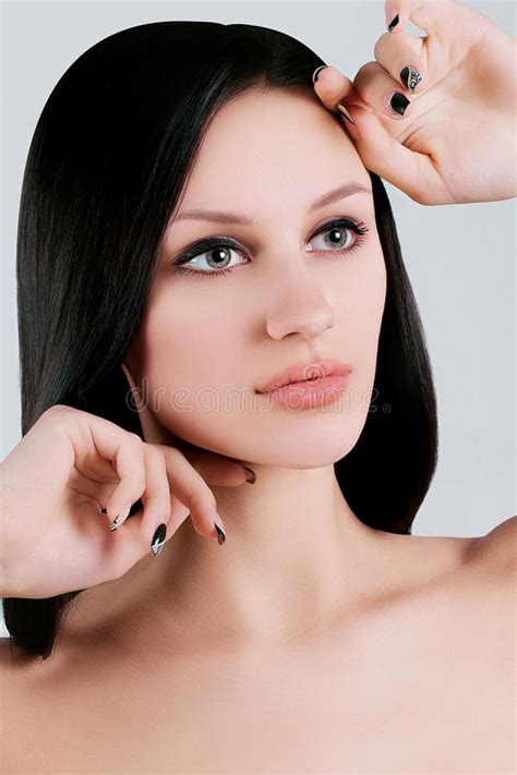 Woman Beauty Portraitcloseup Female Face Clean Skin Fresh Make Up