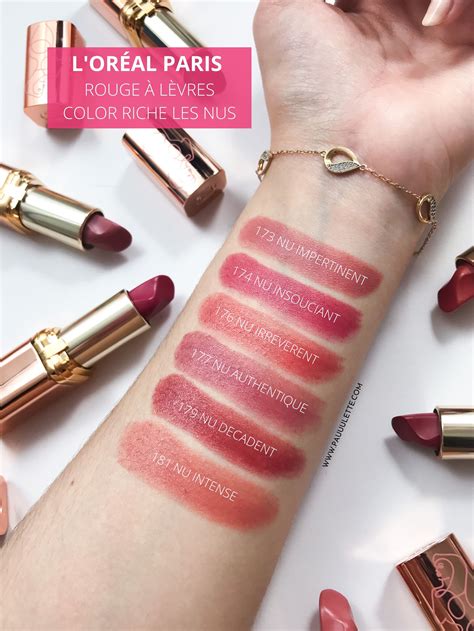 L Oreal Les Nus Lipstick Swatches