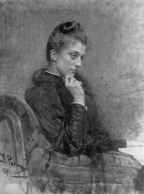 Ilya Repin Portrait Of Sofia Stahovits 1891 Russian Art Ilya