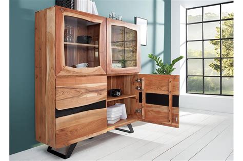 Buffet Vaisselier Bois Metal — Lamichaure.Com