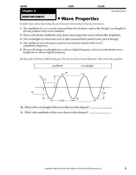 15 answer 1 a wave has a low speed, but a high frequency. Worksheet Labeling Waves Answer Key Wave Properties Worksheet for 9th 12th Grade in 2020 | Word ...