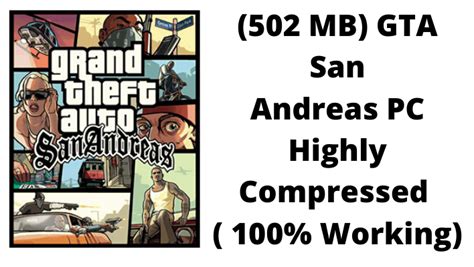 (502 MB) GTA San Andreas PC Highly Compressed ( 100% Working)  Battleking