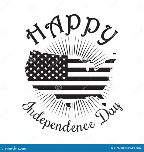 Happy Independence Day Of America 4th Of July Stock Vector