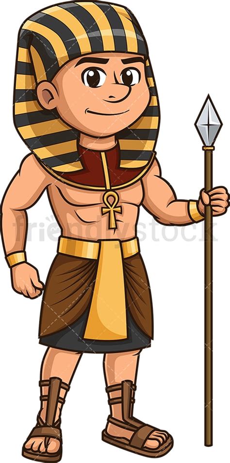 Ancient Egyptian Guard Cartoon Clipart Vector Friendlystock