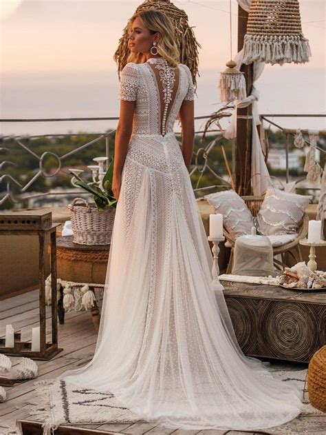 Boho Wedding Dress Willow Lace Bridal Dress Bohemiam Bridal Etsy