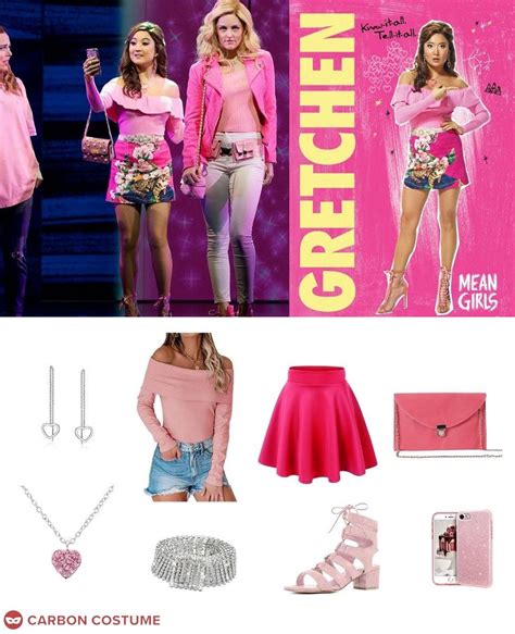 Mean Girls Gretchen Wieners Costume Pink Skirt Top