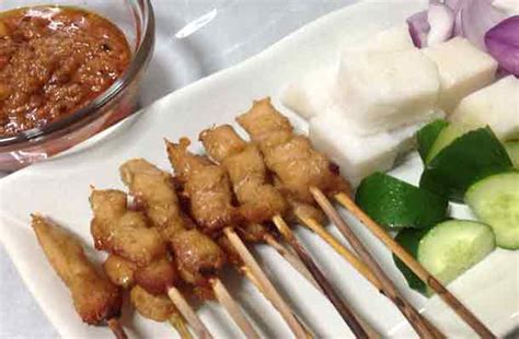 Chicken Satay With Ketupat Recipe Foodclappers