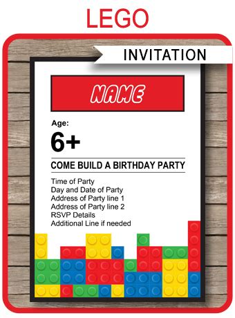 lego party invitations lego invitations birthday party