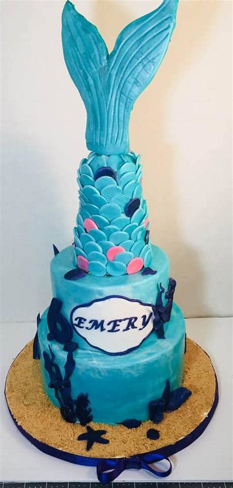 Mermaid Cake Decorated Cake By Givethemcake Cakesdecor