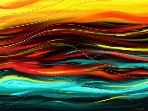 Color Waves Painting By Shawna Rowe
