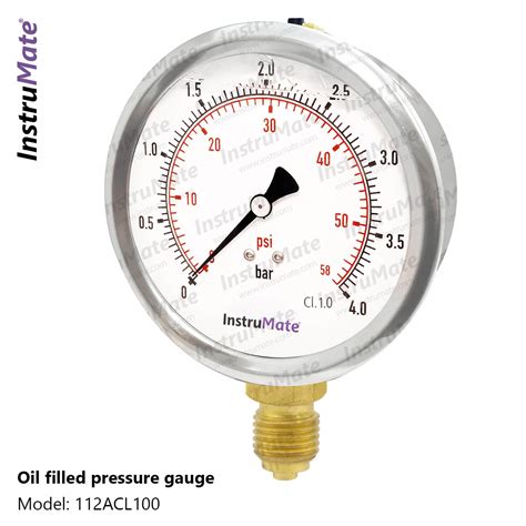 Oil Filled Pressure Gauge 112ac Instrumate