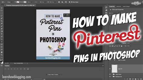 How To Make Pinterest Pins In Photoshop Youtube