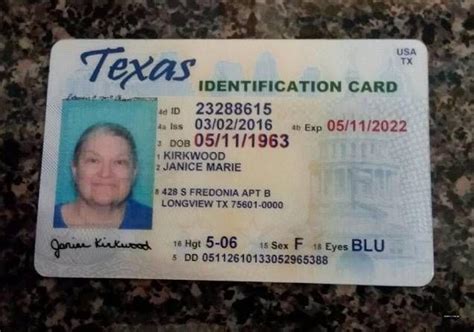 Scannable Texas Identification Card Drivers License Pictures Drivers