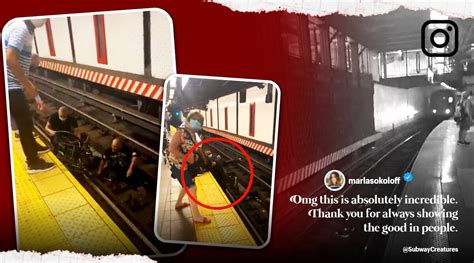 ‘heroic Rescue Wheelchair Bound Man Falls On Ny Subway Train Tracks