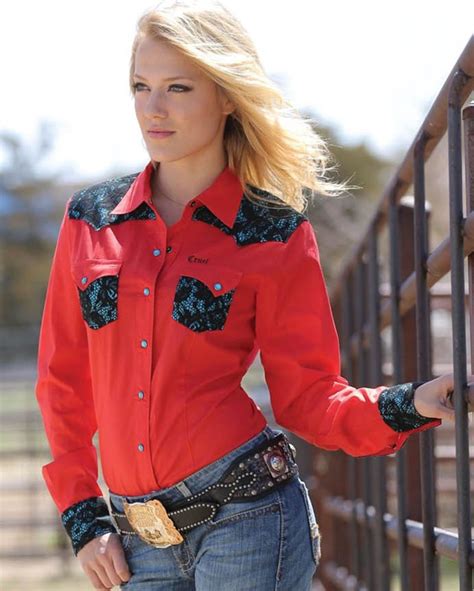 Cruel Girl Rodeo Western Barrel Arena Performance Red Shirt Cowgirl Nwt Medium Western Shirts
