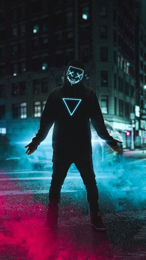 Hacker Mask Neon Wallpapers Wallpaper Cave