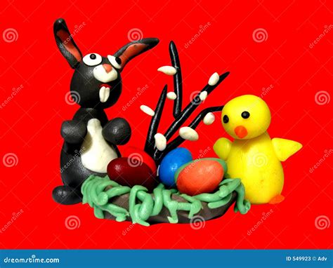 Easter Bunny Chicken And Eggs Stock Image Image Of Holiday Chicken