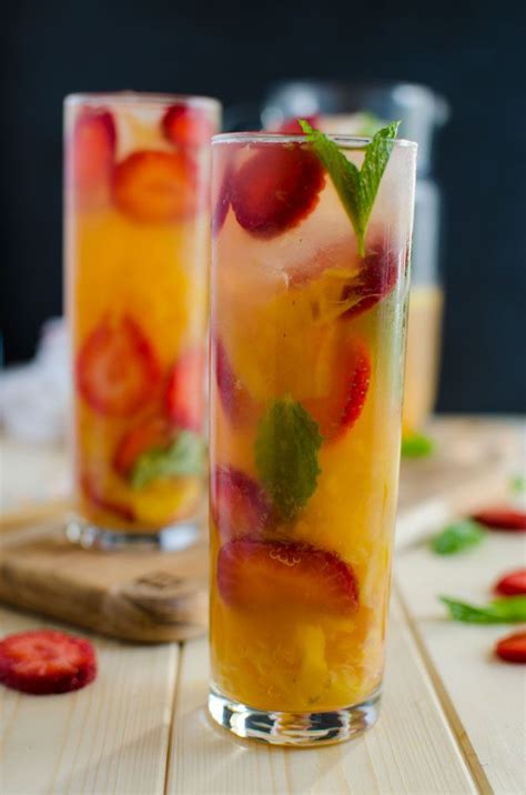 Non Alcoholic Pineapple And Strawberry Sangria To Enjoy The Summer Months