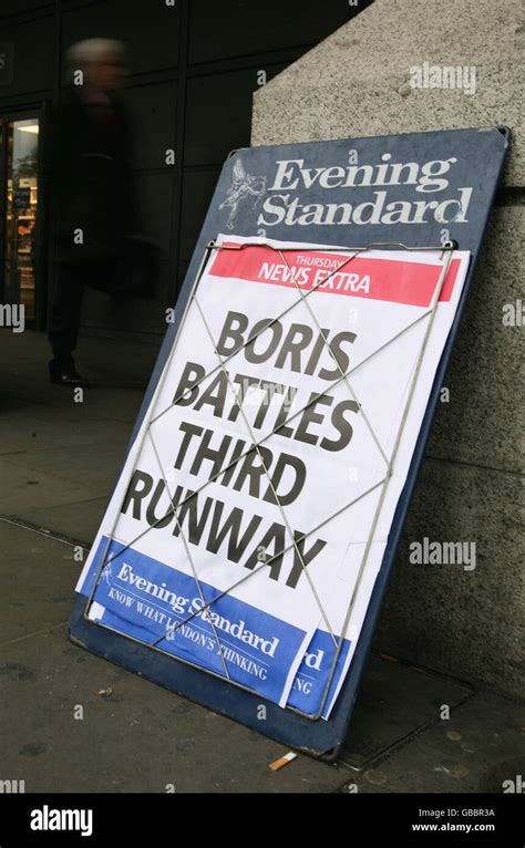 A London Evening Standard Newspaper Advertising Board Outside
