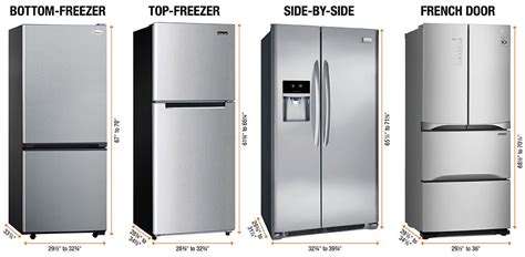 A Diagram Showing The Standard Dimensions Of A Bottom Freezer