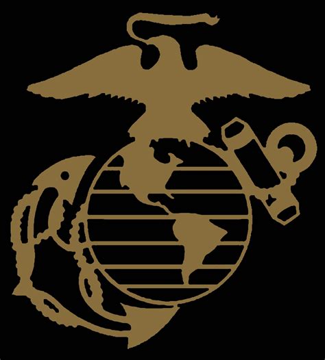 The Us Marine Service Emblem With An Eagle And Globe On Its Back Side