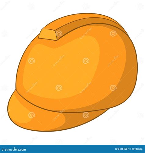 Construction Helmet Icon Cartoon Style Stock Vector Illustration Of