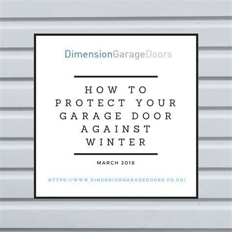 How To Protect Your Garage Door Against Winter Dimension Garage Doors