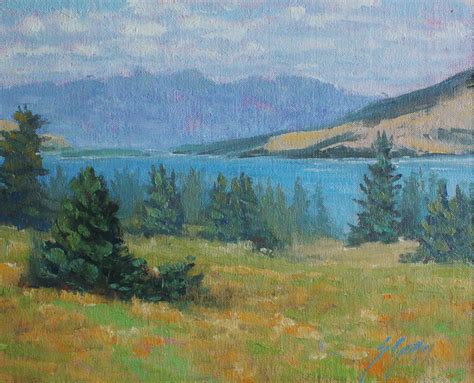Flathead Lake, Montana 8"x10" oil on linen/birch panel | Art, Original