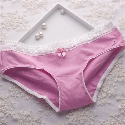 Japanese Lace Low Waist Sexy Panties Cute Underwear Women Candy Color