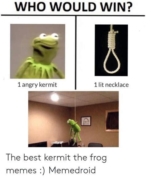 Who Would Win 1 Angry Kermit 1 Lit Necklace The Best Kermit The Frog