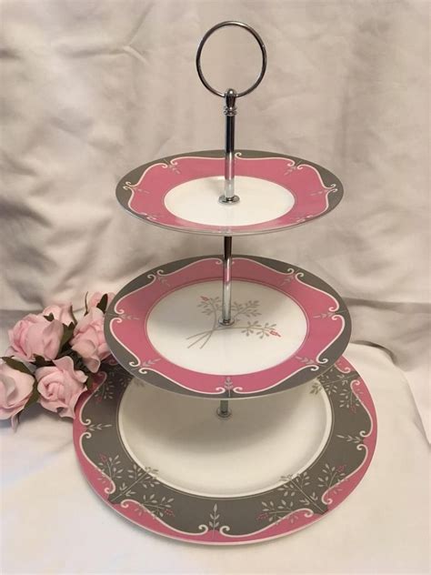 3 Tier Cake Plate Stand Paragon Fairdale Plates Tea Party Etsy Canada