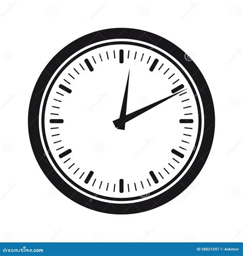 Clock Silhouette Stock Vector Illustration Of Design 58021597