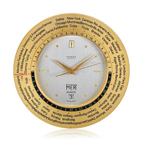 Customize the world clock for setting up online conferences in different locations of the world and share the most convenient time to call. HERMES, WORLD TIME DESK CLOCK, REF. 848, SECOND EDITION ...
