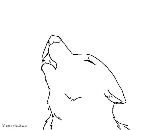 Sad Wolf Howling Lineart By Ariasong7 On Deviantart