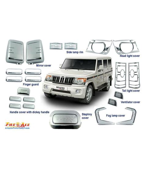 Car Chrome Accessories Combo Kit For Bolero Type 4 By Fireaxe Owins
