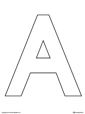 Uppercase Letter A Template Printable | MyTeachingStation.com