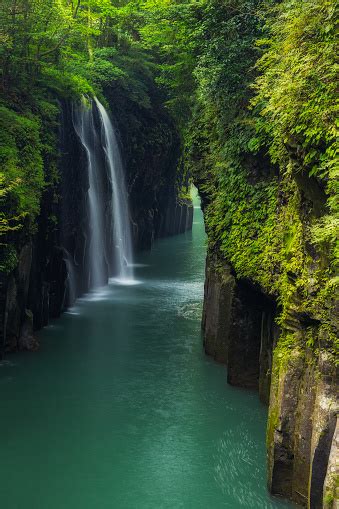 Beautiful Landscape Of Takachiho Gorge And Waterfall In Miyazaki Kyushu
