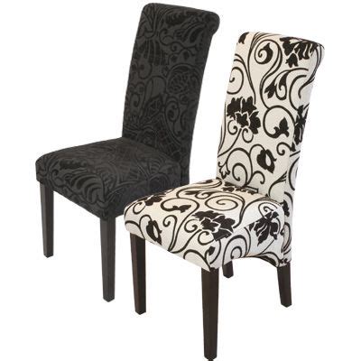 Plus, this fabric can be cleaned very easily with a spot cleaner. Upholstered Dining Room Chairs in fun fabrics- the white ...